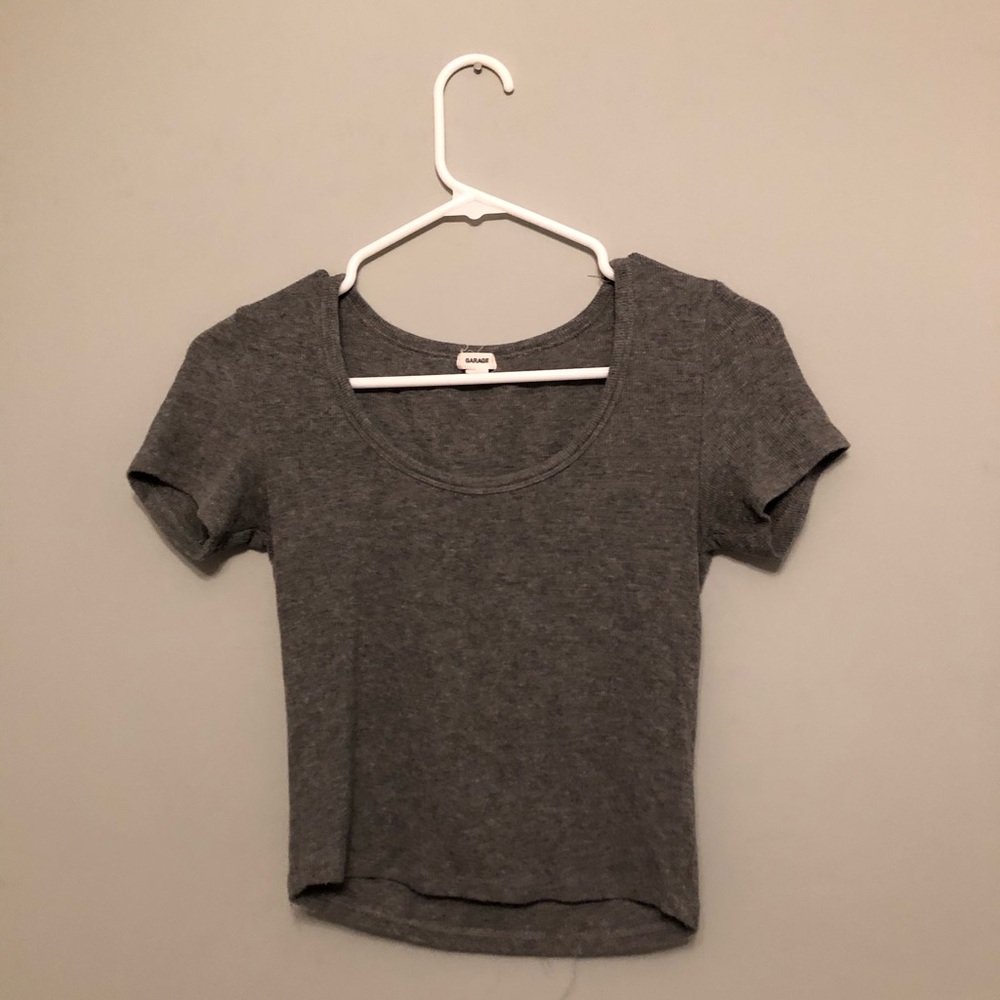 Gray crop top